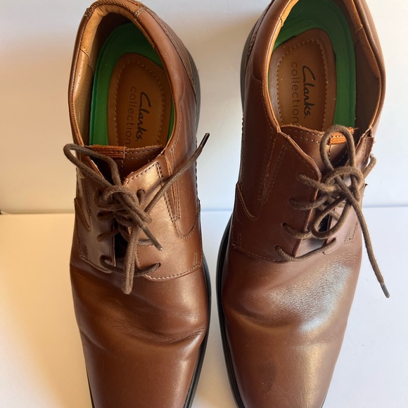 Clarks Men\'s Tan Leather Oxfords.Size 10.5 main image 9